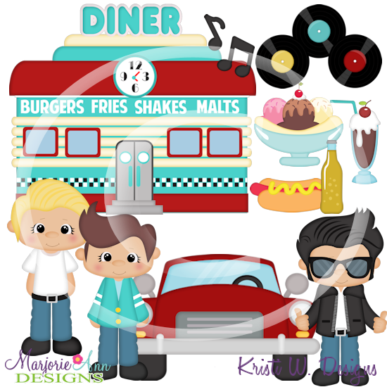Sock Hop Soda Shop-Boys SVG Cutting Files Includes Clipart - Click Image to Close